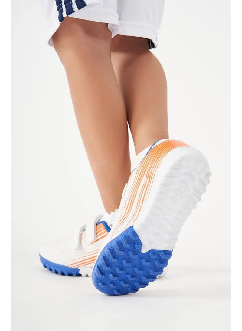 Cool Kids Ronaldo White Boys Indoor Football Shoes - Image 2